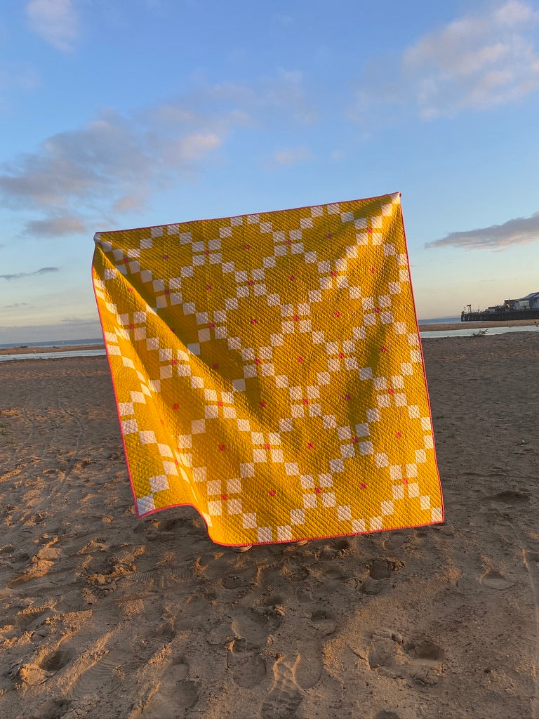 Handmade Quilt Yellow Harken Quilt Sample